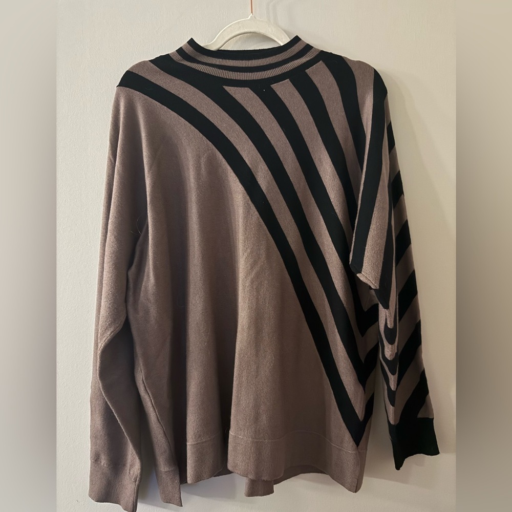 🟣🟣Zenergy® Luxe Cashmere Blend Striped Sweater